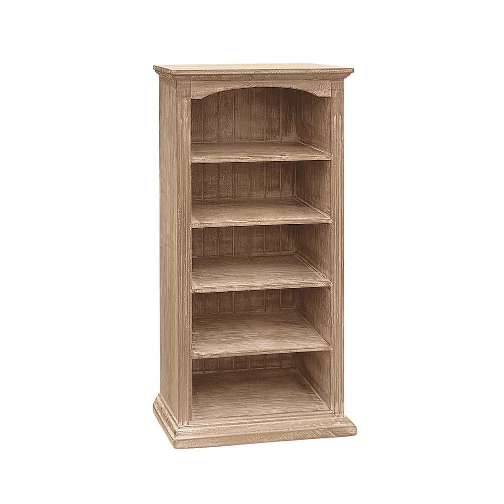 Vintage wood 1:6 scale bookcase and open display shelf for dollhouse rooms