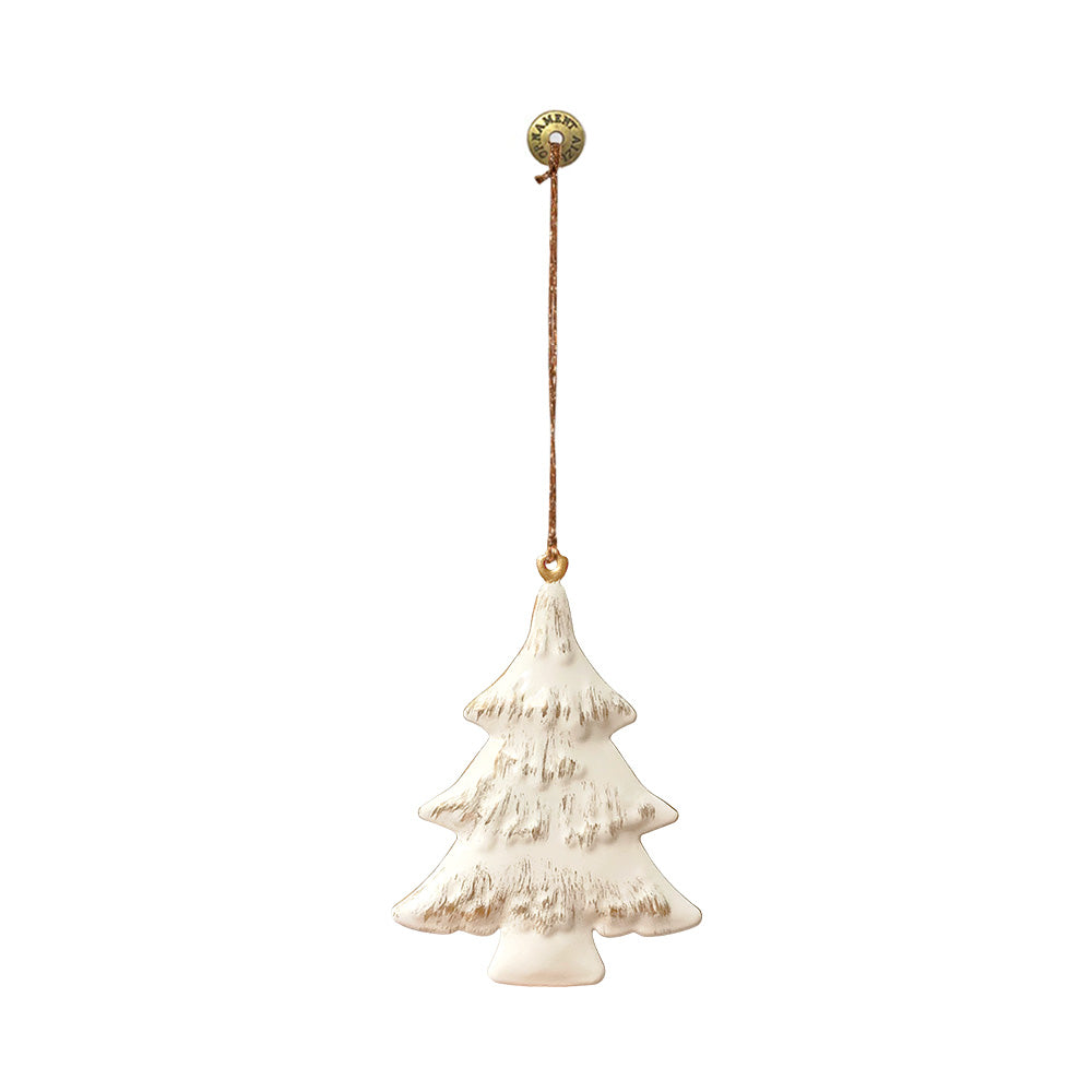 Christmas Ornaments - Fir Tree Metal Double Sided Crafts - miniature metal Christmas ornament in metal