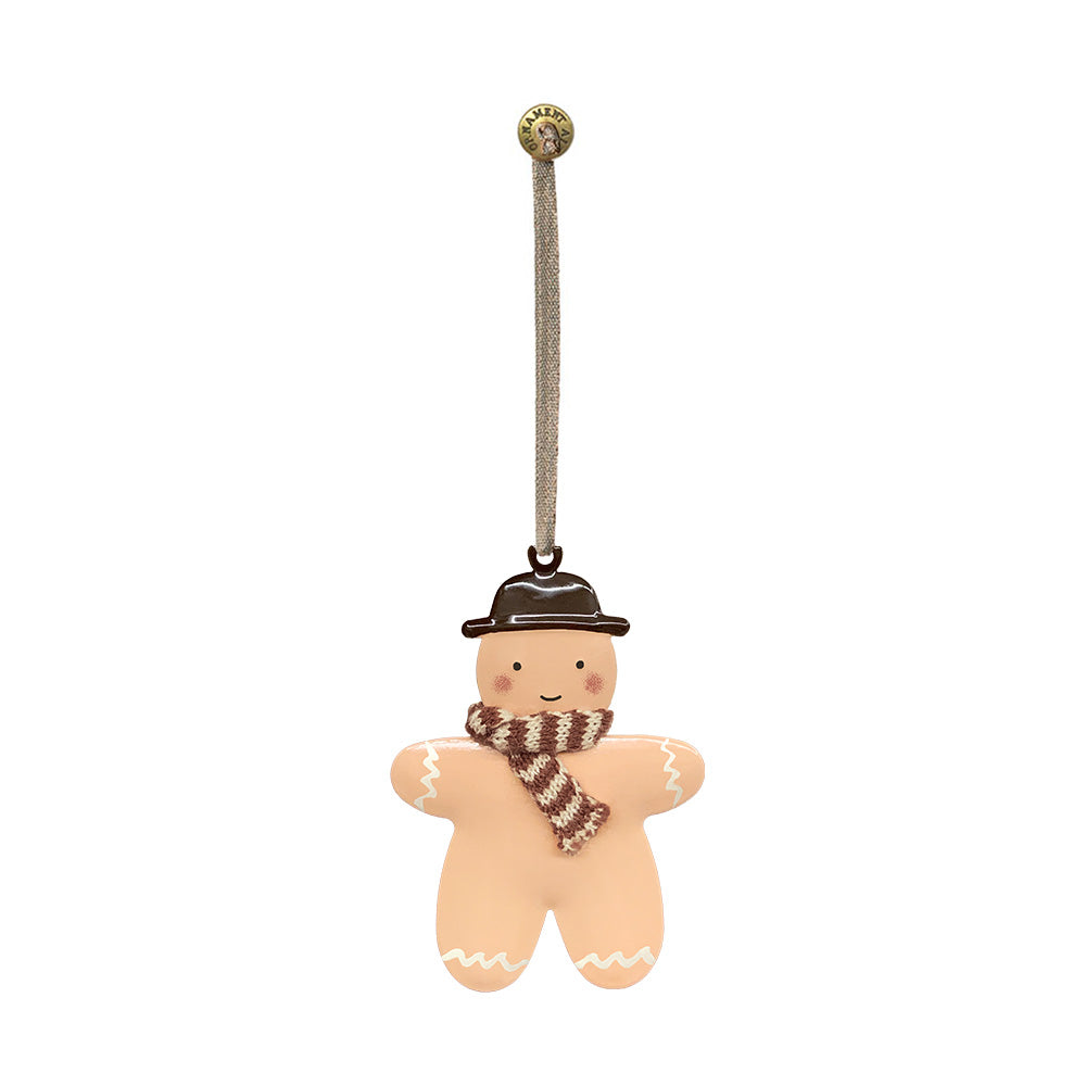 Christmas Ornaments - Gingerbread Man Metal Double Sided Crafts - miniature metal Christmas ornament in metal