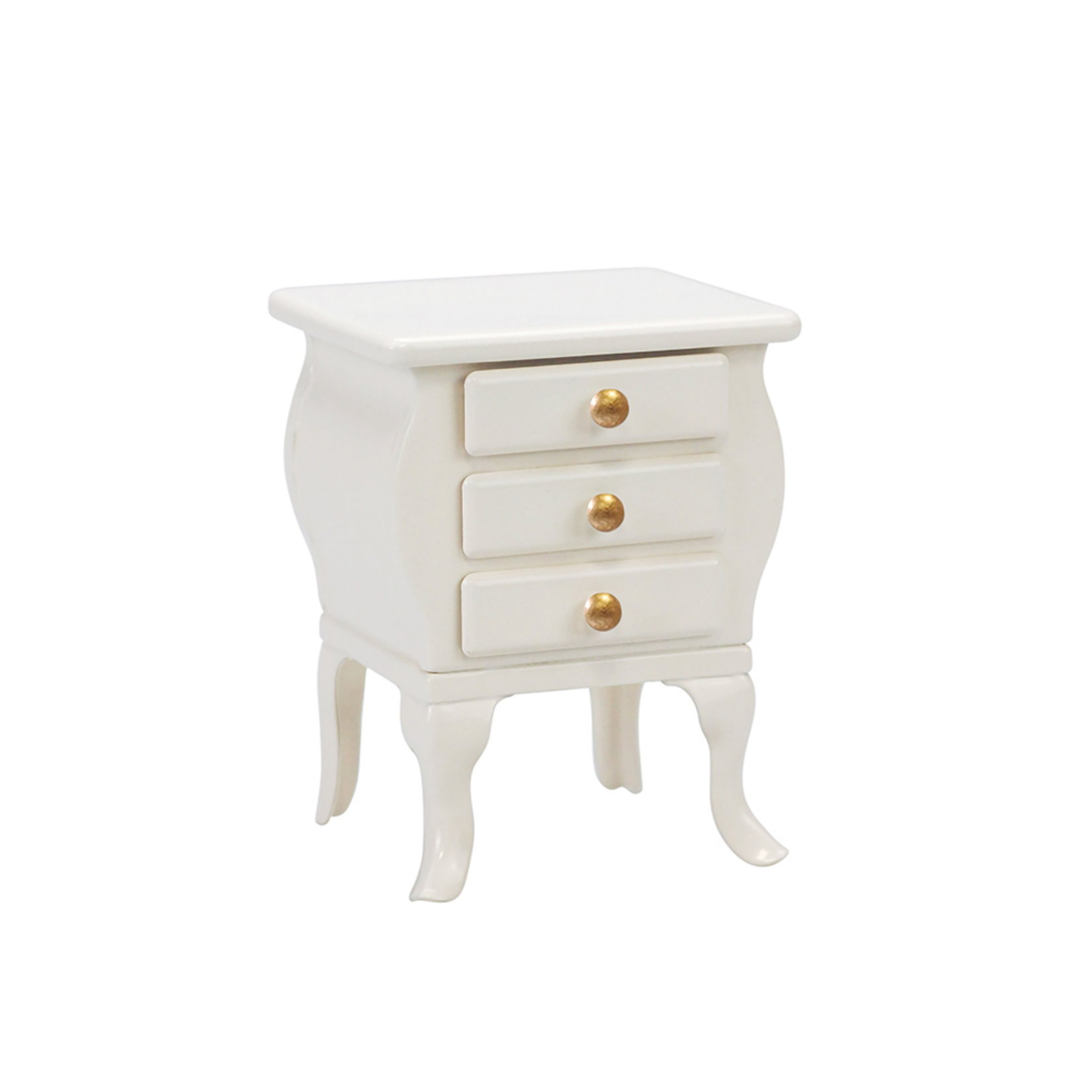 Bedside Cupboard Dollhouse -Circular 1/6 Scale 1/12 Scale Dollhouse Miniature - 1:6 & 1:12 scale miniature cabinet in metal