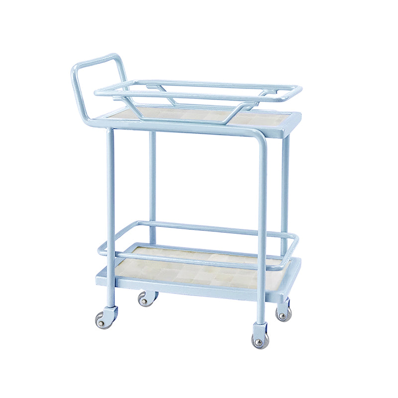 Sweet Trolley Dollhouse - Grey Blue 1/6 Scale Dollhouse Miniature - 1:6 scale miniature trolley in metal
