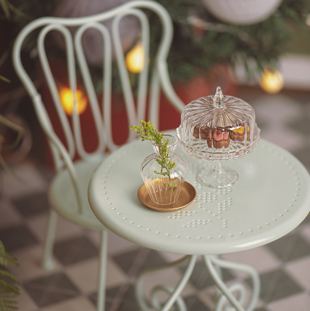 Romantic Chair Dollhouse -Green 1/6 Scale Dollhouse Miniature - 1:6 scale dollhouse miniature in metal, view 4