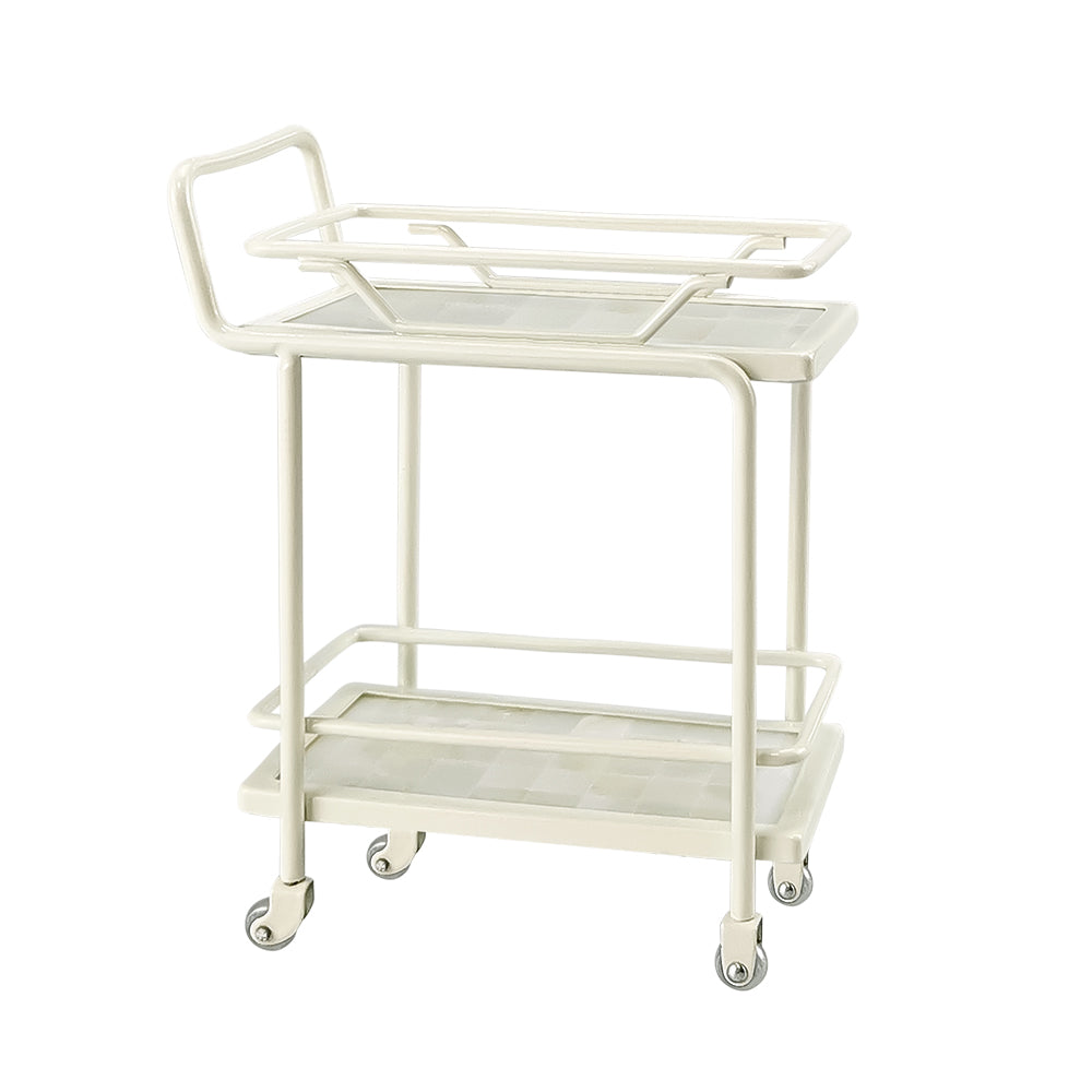Sweet Trolley Dollhouse - White 1/6 Scale Dollhouse Miniature - 1:6 scale miniature trolley in metal