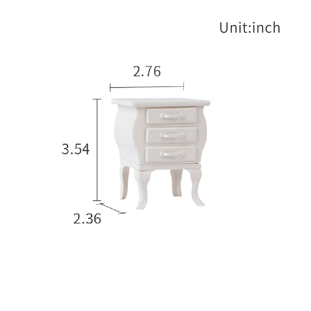 Bedside Cupboard Dollhouse -Square 1/6 Scale 1/12 Scale Dollhouse Miniature - 1:6 & 1:12 scale miniature cabinet in metal