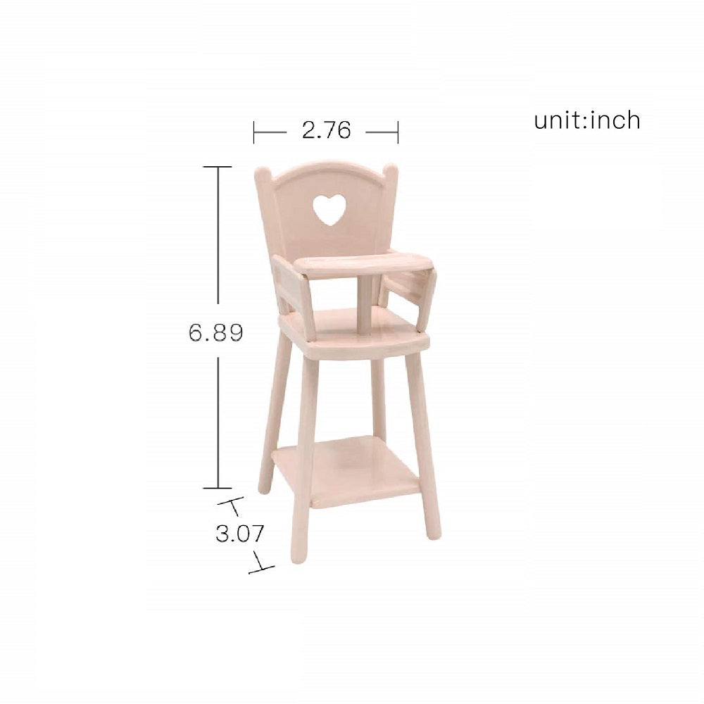 Baby Chair Dollhouse-White 1/6 Scale For 1/12 Dolls Dollhouse Miniature - 1:6 & 1:12 scale dollhouse miniature in metal
