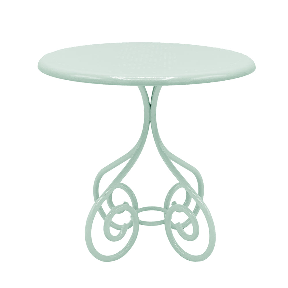 Coffee Table Dollhouse-Green 1/6 Scale Dollhouse Miniature - 1:6 scale miniature table and chair set in metal