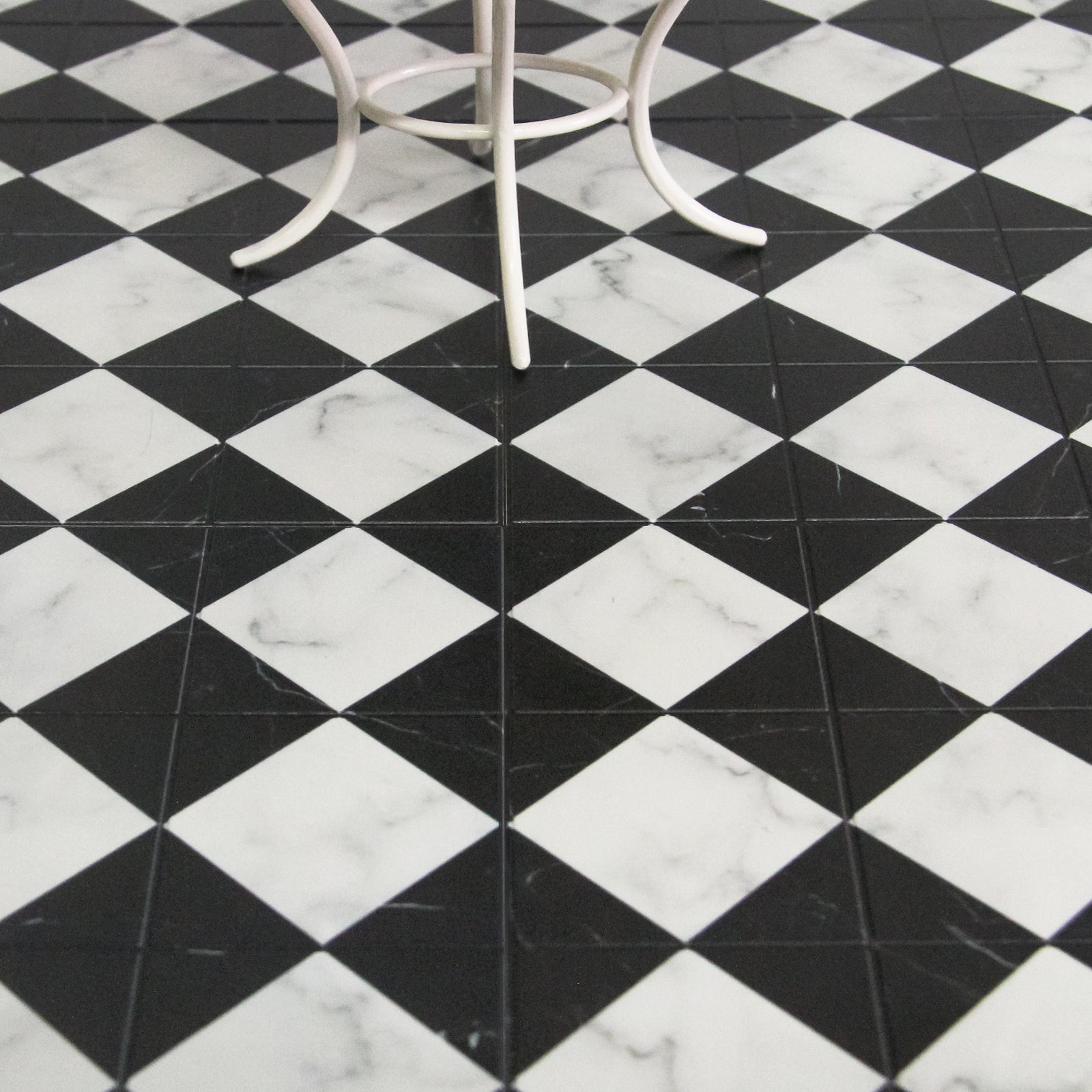 Double Side Floor-Black&White Floor Tile Dollhouse Miniature - miniature dollhouse miniature in premium materials, view 6