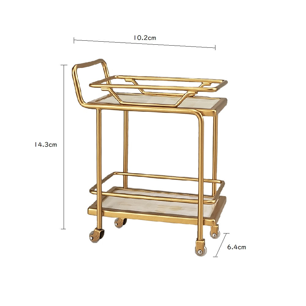 Sweet Trolley Dollhouse -Pink 1/6 Scale Dollhouse Miniature - 1:6 scale miniature trolley in metal, view 3