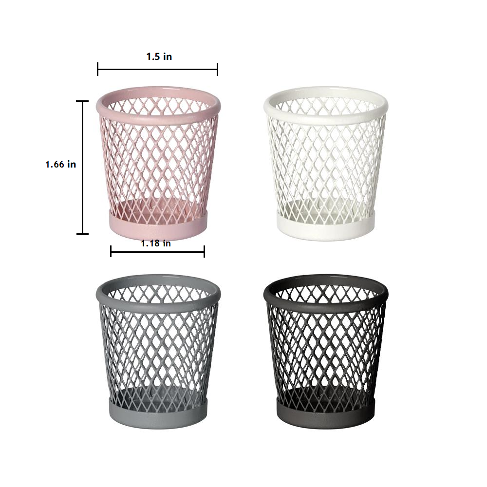 Miniature Wastepaper Basket Dollhouse - Small 1/12 Scale Dollhouse Miniature - 1:12 scale dollhouse miniature in metal, view