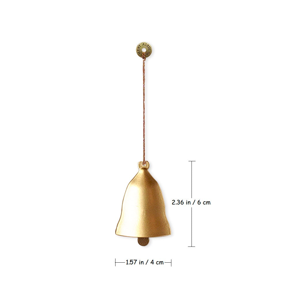 Christmas Ornaments - Golden Bell Metal Double Sided Crafts - miniature metal Christmas ornament in metal, view 3