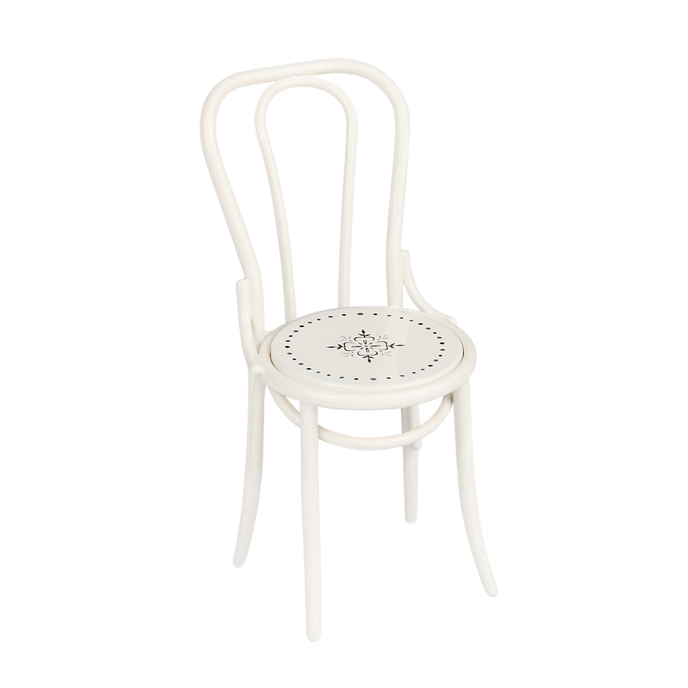 Garden Chair Dollhouse -Flower/U 1/12 Scale Dollhouse Miniature - 1:12 scale dollhouse miniature in metal