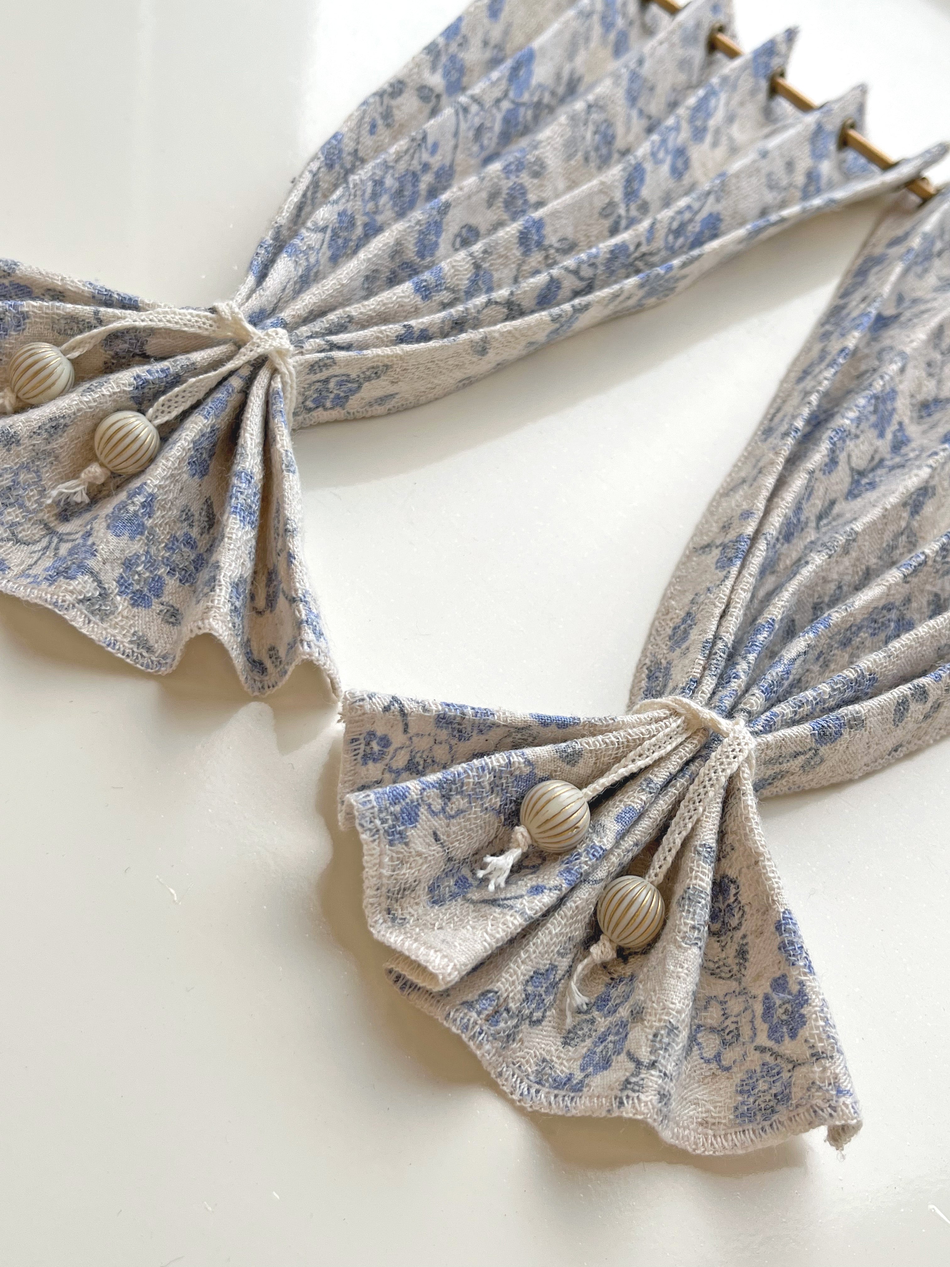 Window curtains 1/6 Scale dollhouse drape color - blue