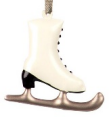 Christmas Ornaments - Ice Skate Metal Double Sided Crafts - miniature metal Christmas ornament in metal, view 4