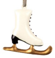 Christmas Ornaments - Ice Skate Metal Double Sided Crafts - miniature metal Christmas ornament in metal, view 3