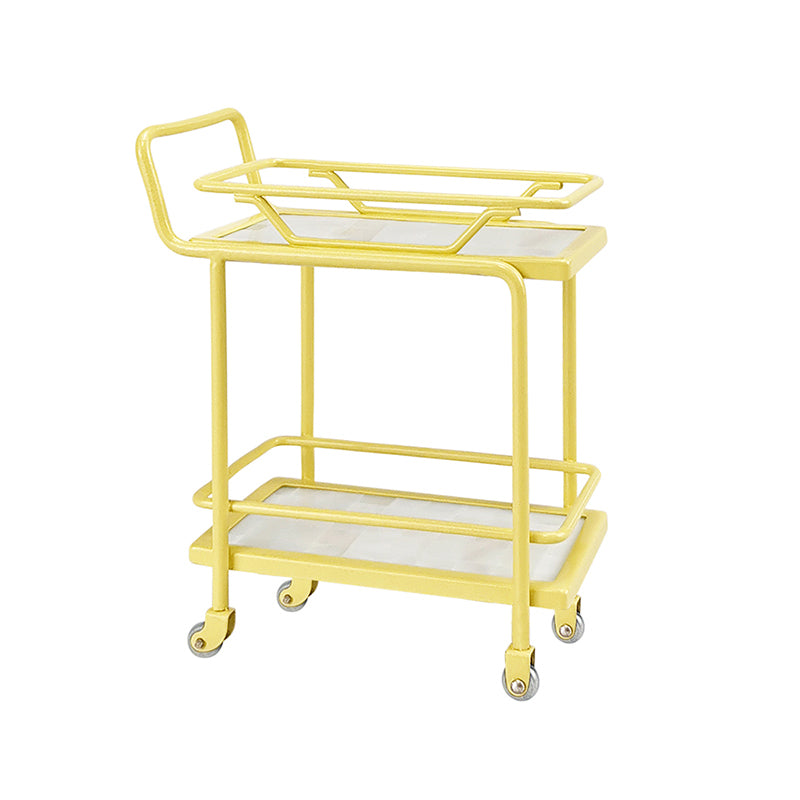 Sweet Trolley Dollhouse - Yellow 1/6 Scale Dollhouse Miniature - 1:6 scale miniature trolley in metal