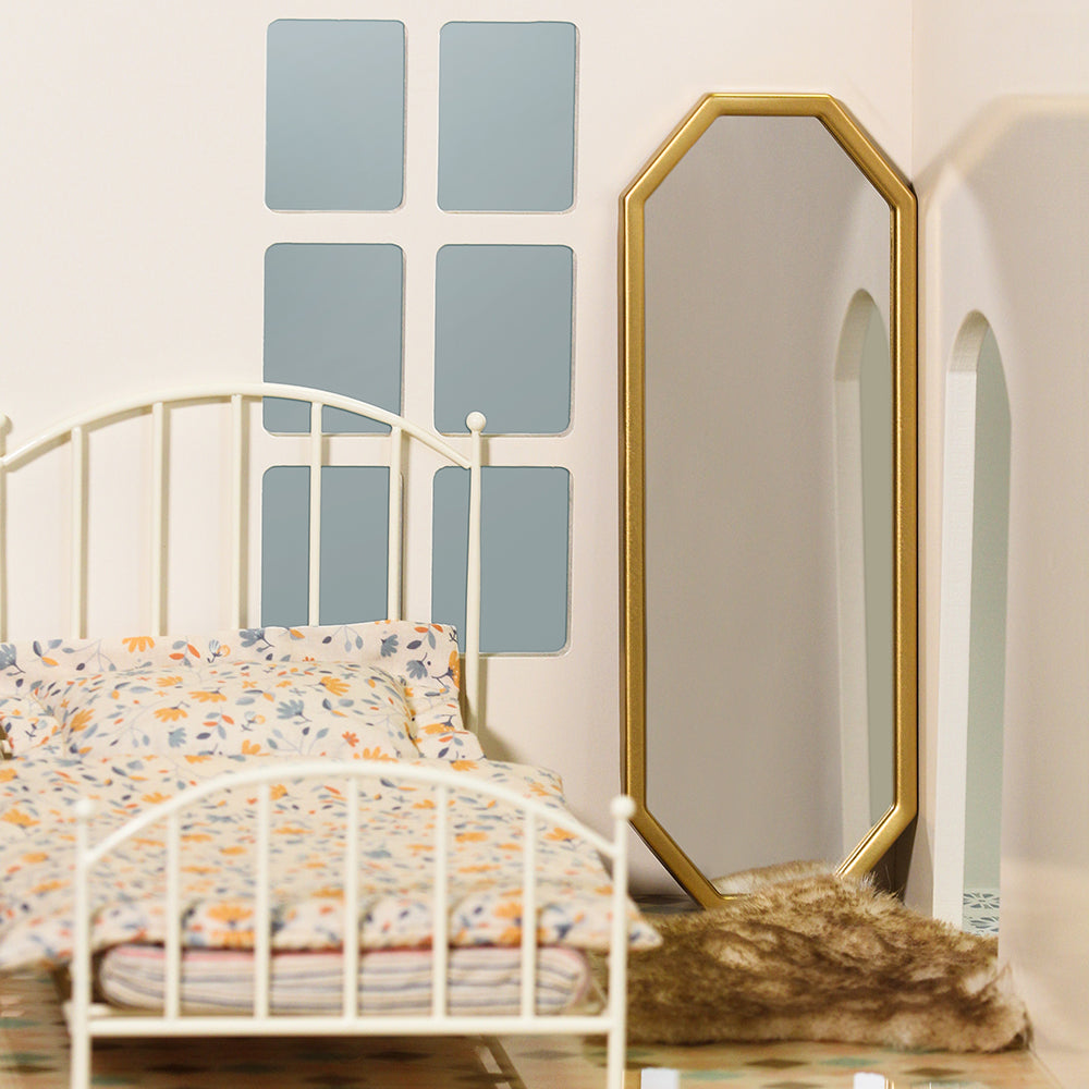 Indoor Mirror Dollhouse -Golden 1/6 Scale Dollhouse Miniature - 1:6 scale dollhouse miniature in metal, view 4