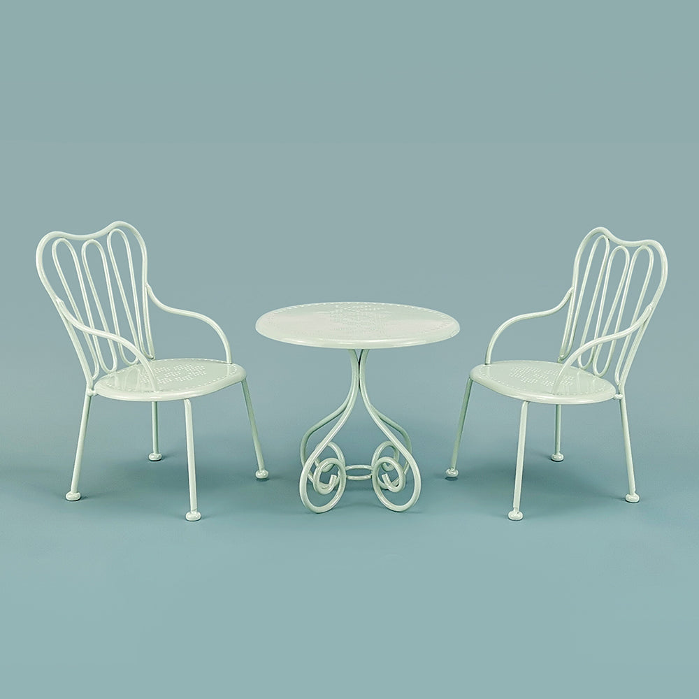 Romantic Chair Dollhouse -Green 1/6 Scale Dollhouse Miniature - 1:6 scale dollhouse miniature in metal, view 3